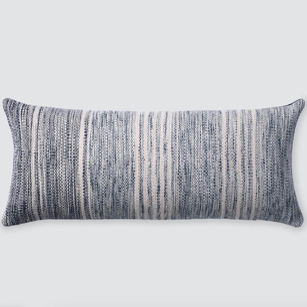 The Citizenry Lorena Lumbar Pillow, Blue Ombre, EUC
